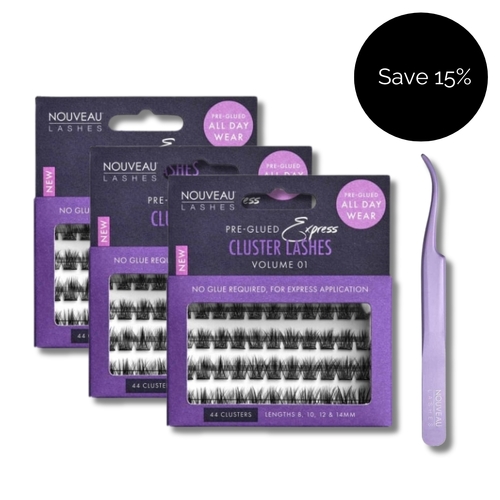 Ultimate Pre-Glued Express Cluster Lashes Bundle